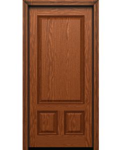 80" 3/4 Elite over 2 Panel Oak Fiberglass Single Door