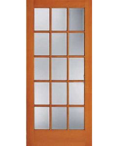 6-8 15-Lite Exterior Fir Single Door, 1515