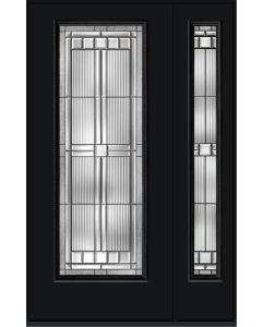 80 Saratoga Full Lite Smooth Fiberglass Single Door,Sidelite , WBD Impact