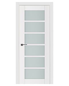Italia French 6-Lite, Alaskan White Prefinished Interior Single Door