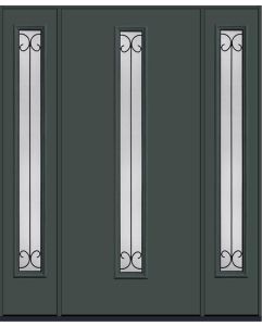 80 Riserva Modern Pulse Linea Centered Smooth Fiberglass Single Door,Sidelites , WBD Impact