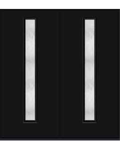 80 Chord Modern Pulse Linea Centered Smooth Fiberglass Double Doors , WBD Impact