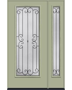 80 Riserva Full Lite Smooth Fiberglass Single Door,Sidelite , WBD Impact