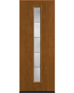 96 Axis Modern Pulse Linea Centered Mahogany Fiberglass Single Door , WBD Impact