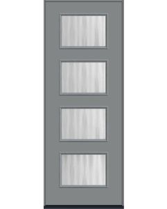 96 Chinchilla Modern Pulse Ari 4-Lite Smooth Fiberglass Single Door , WBD Impact