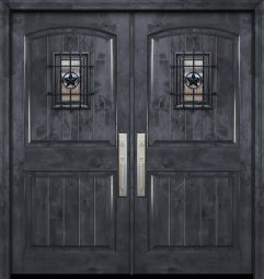 80" Double Arch 2 Panel Estancia Alder Door with Speakeasy