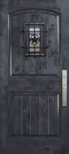 80" Arch 2 Panel Estancia Alder Door with Speakeasy