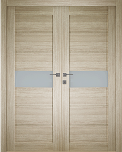 Prefinished Edna Vetro Shambor Modern Interior Double Door