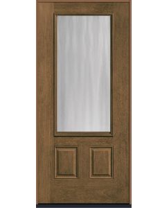 80 Chinchilla 3/4 Lite 2 Panel Mahogany Fiberglass Single Door , WBD Impact