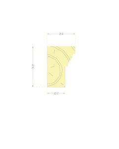 Mahogany (Meranti) Brickmould 2x1.38x106 for Uni