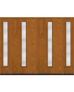 80 Chord Modern Pulse Linea Centered Oak Fiberglass Double Door,Sidelites , WBD Impact