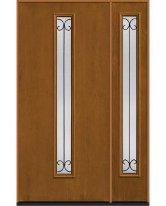 80 Riserva Modern Pulse Linea Centered Mahogany Fiberglass Single Door,Sidelite , WBD Impact