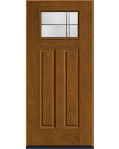 80 Axis Craftsman Top View 2 Panel Mahogany Fiberglass Single Door , WBD Impact