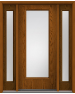 80 Low-E Full Lite Oak Fiberglass Single Door,Sidelites , WBD Impact