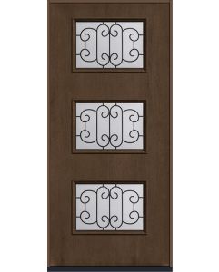 80 Riserva Modern Pulse Ari 3-Lite Mahogany Fiberglass Single Door , WBD Impact