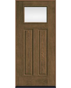 80 Low-E Craftsman Top View 2 Panel Mahogany Fiberglass Single Door , WBD Impact
