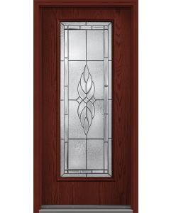 80 Kensington Full Lite Oak Fiberglass Single Door , WBD Impact