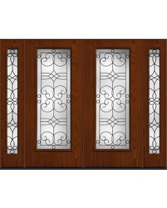 80 Salinas Full Lite Oak Fiberglass Double Door,Sidelites , WBD Impact