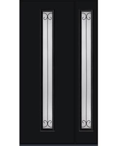 96 Riserva Modern Pulse Linea Centered Smooth Fiberglass Single Door,Sidelite , WBD Impact