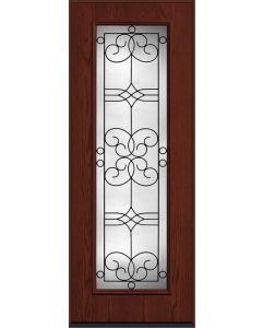 96 Salinas Full Lite Oak Fiberglass Single Door , WBD Impact