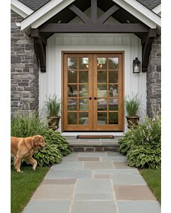 Mahogany Full Lite, 10 Lite SDL Double Door|G1001-OG