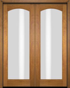 Mahogany Arch Lite, Full Lite Double Door|G101-AR-OG