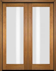 Mahogany Full Lite Double Door
