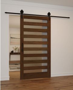 Mahogany Slimlite SDL Contemporary Modern Shaker Single Barn Door|G101-SLM-BARN