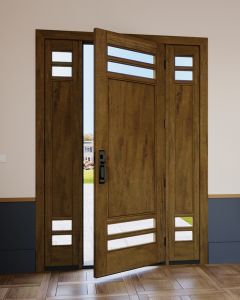 Mahogany Windermere 4 Lite SDL Contemporary Modern Shaker Single Door, Sidelites|G114-W-SH