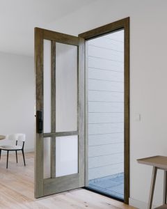 Mahogany Windermere Full Lite, Artistic Lite Contemporary Modern Shaker Single Door|G1163-W
