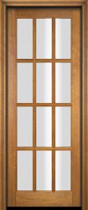 Mahogany Full Lite, 12 Lite SDL Single Door|G1201-OG