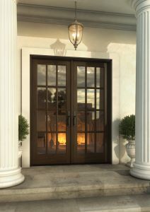 Mahogany Full Lite, 12 Lite SDL Double Door|G1201-OG