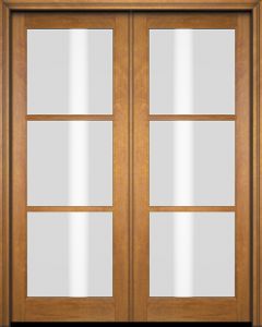 Mahogany Full Lite, 3 Lite SDL Double Door|G301-OG