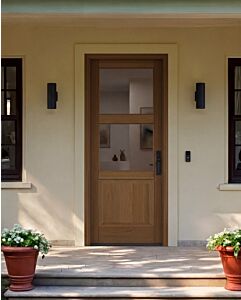 Mahogany 2/3 Lite, 2 Lite  1 Panel Single Door|G302-OG