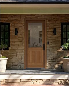 Mahogany 1/2 Lite 1 Panel Single Door|G5001-OG