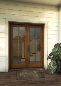 Mahogany Full Lite, 6 Lite SDL Double Door|G601-OG