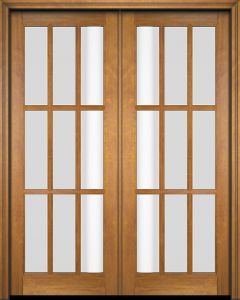 Mahogany Full Lite, 9 Lite SDL Double Door|G901-OG