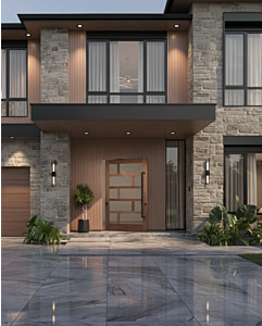 Mahogany MONTRA SDL Contemporary Modern Shaker Impact-Rated Pivot Door