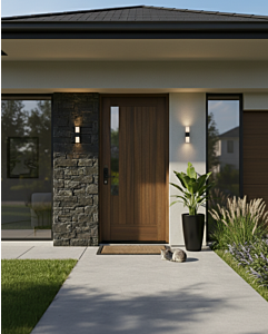Mahogany Artistic Lite  Modular Modern Shaker Single Door|MRV-53G-2-SH