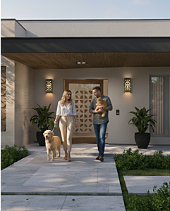 Mahogany Solene  SDO Contemporary Modern Shaker Impact-Rated Pivot Door