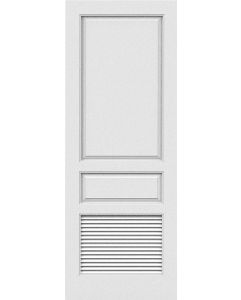 Two Horizontal Raised Panels over Louver Interior Single Door | GPL301PL
