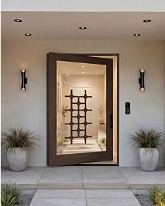 Grava | 1, Full Glass, Full SDO Mid-Century Modern Shaker Pivot Door