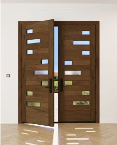 Mahogany Hermes Artistic Lite  Modern Shaker Double Door