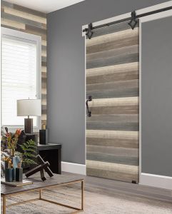 Horizontal 1 Rustic Farmhouse Barn Single Door, Pine