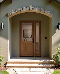 Mahogany 1/2 Lite 1 Panel Single Door, Sidelite|G5001-OG