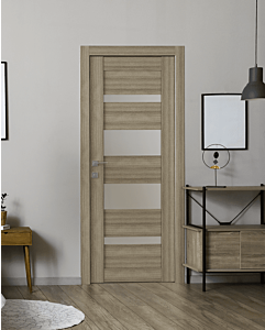 Prefinished Mirella Vetro Shambor Modern Interior Single Door