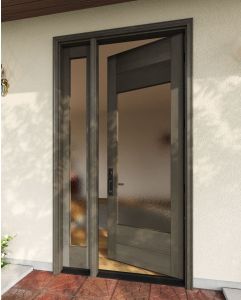 Mahogany Center Lite Contemporary Modern Shaker Single Door, Sidelite|MR-11-401-1