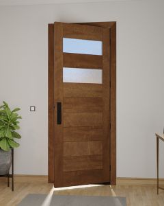 Mahogany 2 Lite  Modular Modern Shaker Single Door|MR-11-902-2