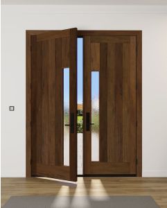 Mahogany Artistic Lite  Modular Modern Shaker Double Door|MRV-53G-1-SH