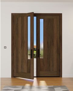 Mahogany Artistic Lite  Modular Modern Shaker Double Door|MRV-53G-2-SH